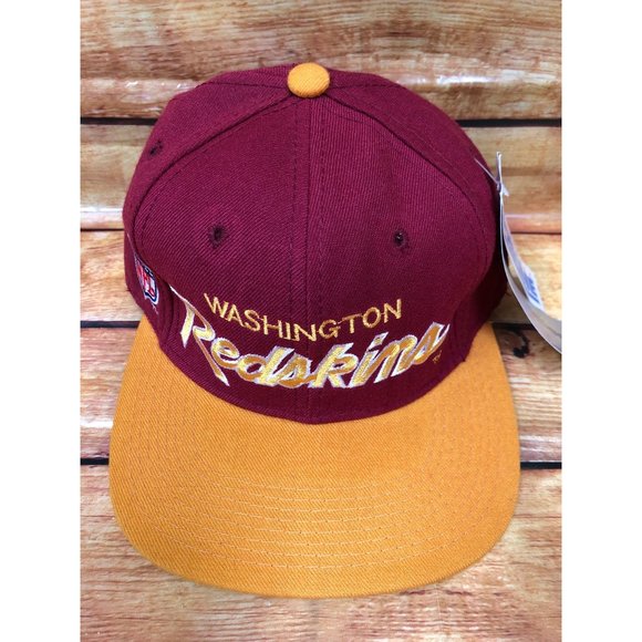 NWT NOS Vintage WASHINGTON REDSKINS Sports Specialties Script 6 7/8 Fitted Hat - Picture 1 of 9